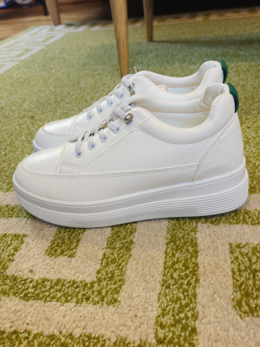 White Platform Sneakers for Women - Minimal Casual Style